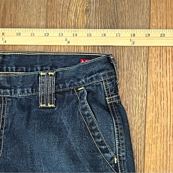 LEVIS Outback Demi Boot Cut Jeans WOMENS 14M 33x30 Blue Denim Dark Gradient Wash - Picture 14 of 16